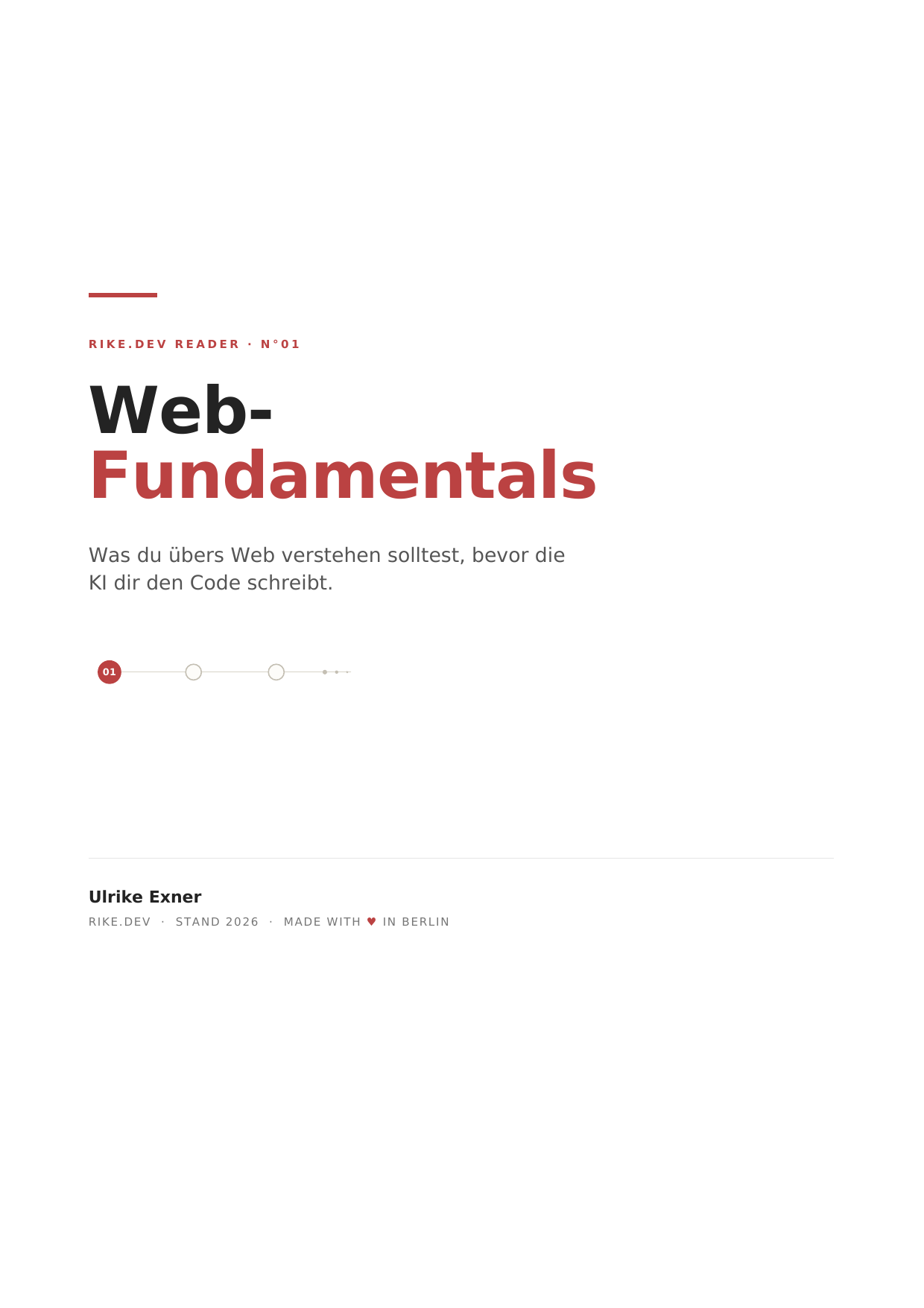 Cover des Reader N°01, Web-Fundamentals